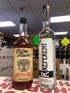 O Dee Macks and Referent for sale at The Pond Liquor Store in Blackduck Minnesota